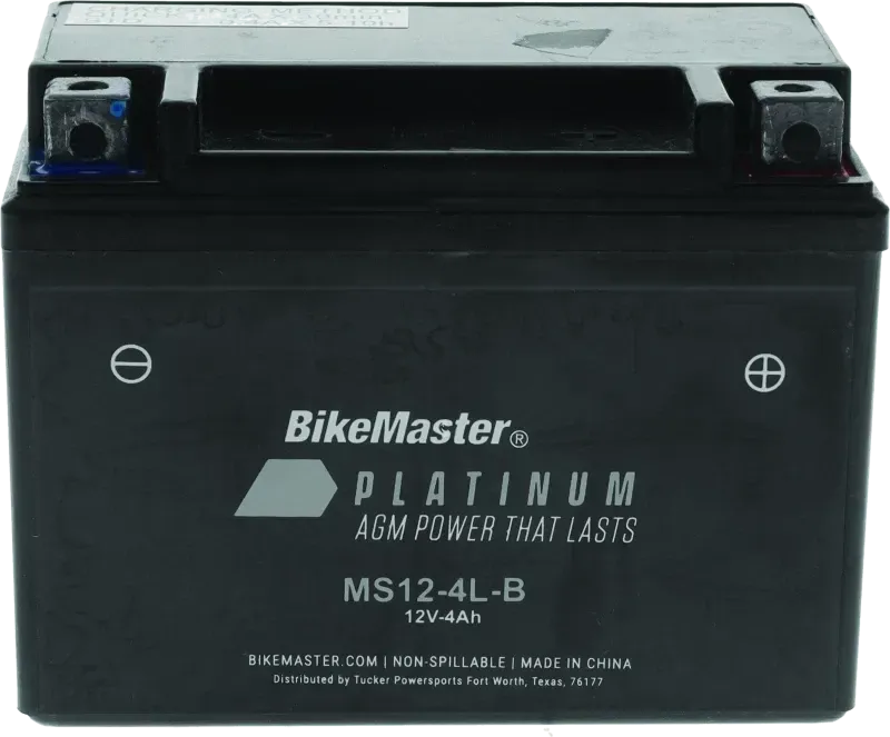 BikeMaster AGM Battery - MS12-4L-B YAMAHA 1987-2001 SH50 RAZZ
