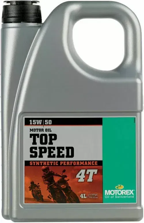 Motorex Top Speed 4T Full Synthetic 4-Stroke Engine/Motor Oil 15W-50 4 Liter
