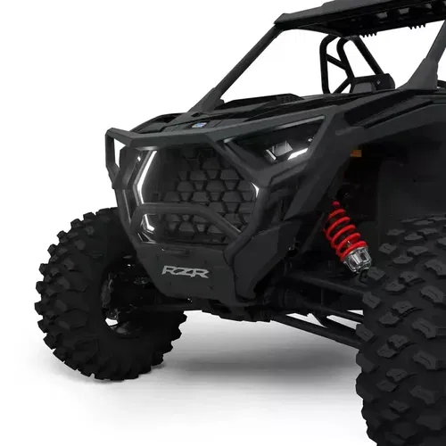 POLARIS FRONT HIGH COVERAGE BUMPER MATTE BLACK 2025 RZR PRO XP OEM  2890388-458