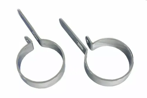 V-Twin Chrome 3  Muffler Hanger Clamp Set for Harley Davidson