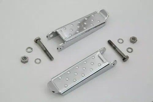Chrome Combat Footpeg Set for Harley Davidson by V-Twin