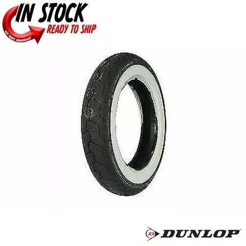 V-Twin Dunlop D402 Touring Elite II MT90HB X 16" White 46-0340