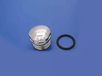 Chrome 39mm Fork Tube Plug Dome Top for Harley Davidson by V-Twin