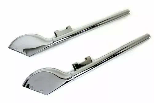 Batique Style Exhaust Tube Set Chrome for Harley Davidson by V-Twin