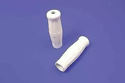 White Grip Set 1909 Style for Harley Davidson by V-Twin