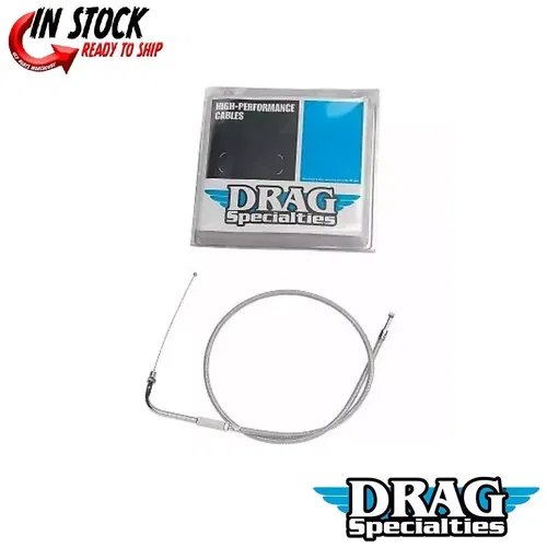 Drag Specialties 0651-0115 Stainless Braided Idle Cable
