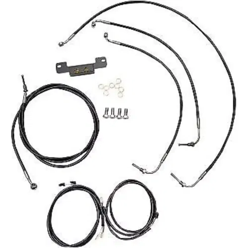 LA CHOPPERS LA-8055KT3-16B Black Cable Kit for 15-17" Ape Hangers