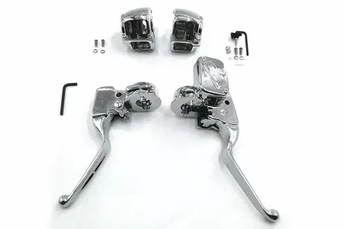 Handlebar Control Kit Chrome for Harley Davidson by V-Twin