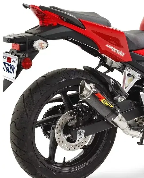 HOTBODIES MGP CARBON FIBER SLIP ON EXHAUST MUFFLER HONDA CBR 500 300R 2013-2022