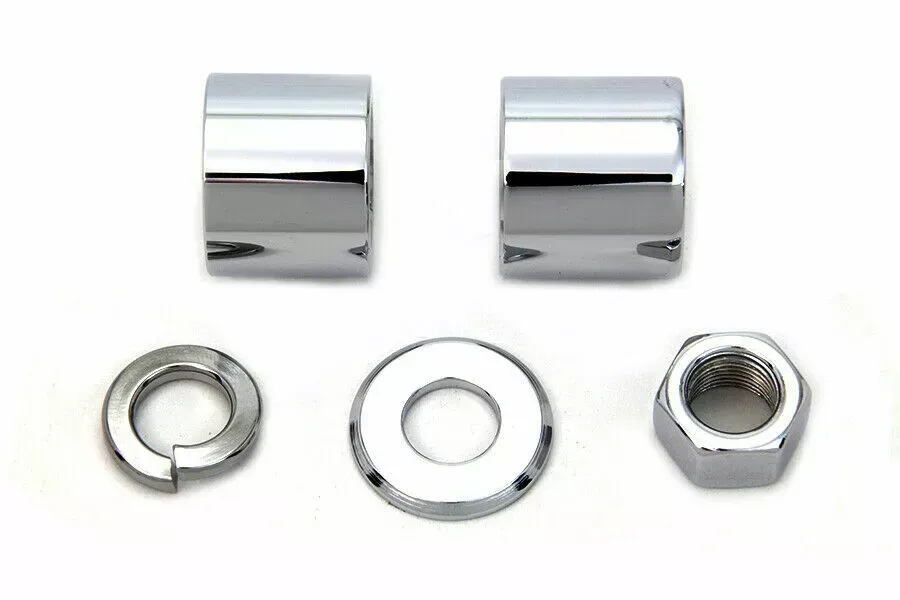 Front Axle Spacer Kit Smooth Style Chrome,for Harley Davidson,by V-Twin