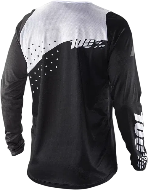 100% Fits R-CoRe Long-Sleeve JeRsey - Black/White - 2XL 40005-00014