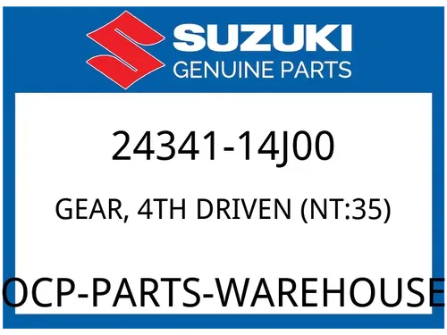 Suzuki OEM Part 24341-14J00 GEAR,4TH DRIVEN (NT:35)