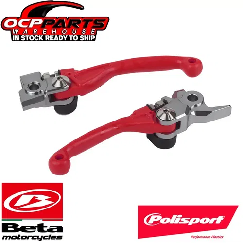 NEW POLISPORT PIVOT RED LEVER SET 2015-24 BETA 125 200 250 300 350 430 480 RR