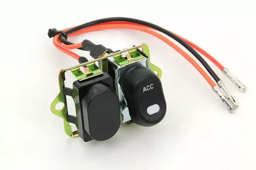 Rocker Style LED Handlebar Switch Kit Black for Harley Davidson by V-Twin