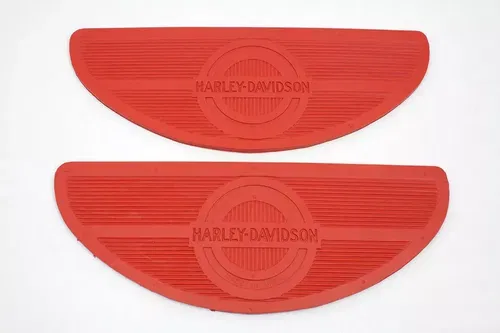 Red Oval Footbaord Set for Harley Davidson by V-Twin