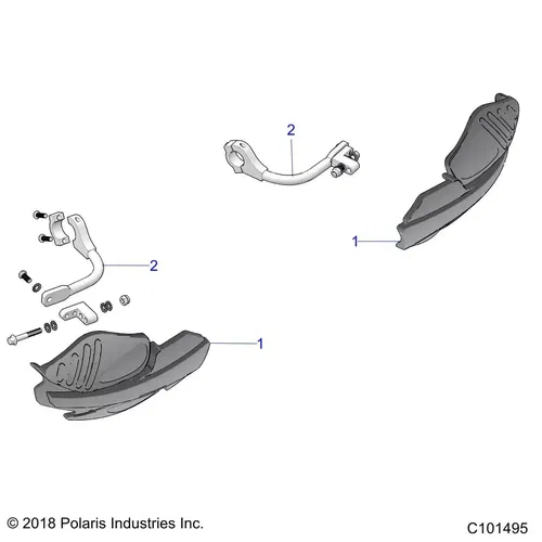 Polaris Handguard Mounts, 2 Pack  2879380