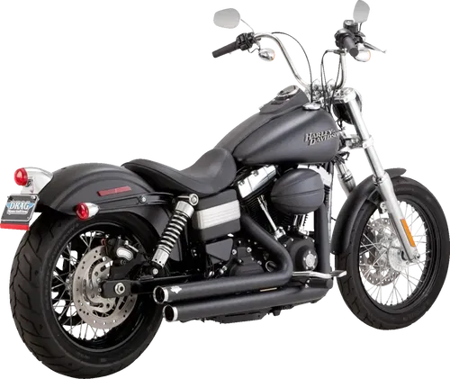 VANCE &amp; HINES Big Shots Staggered Exhaust System - Matte Black 47958