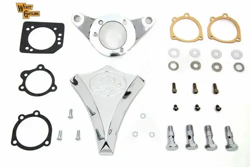 Chrome Wyatt Gatling Air Cleaner Assembly for Harley Davidson by V-Twin