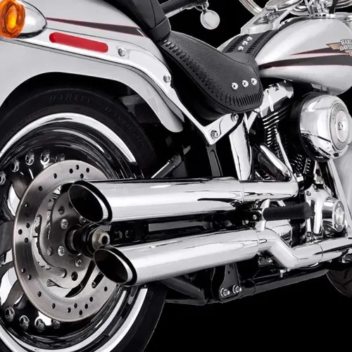 Vance &amp; Hines Fits HD Softail Fatboy 07-17 Twin Slash Chrome PCX Slip-On