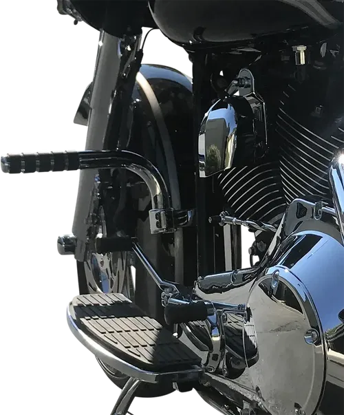 LINDBY Adjustable Footrest - Chrome - Fits  HARLEY FLH '14-'23 280000