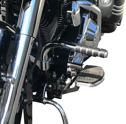 LINDBY Adjustable Footrest - Chrome - Fits  HARLEY FLH '14-'23 280000