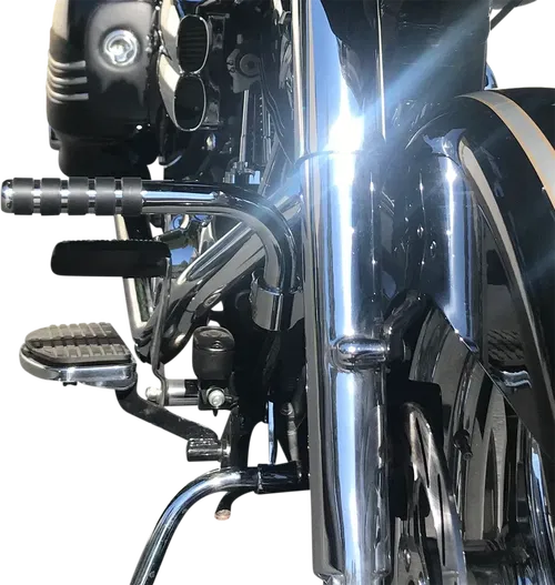 LINDBY Adjustable Footrest - Chrome - Fits  HARLEY FLH '14-'23 280000