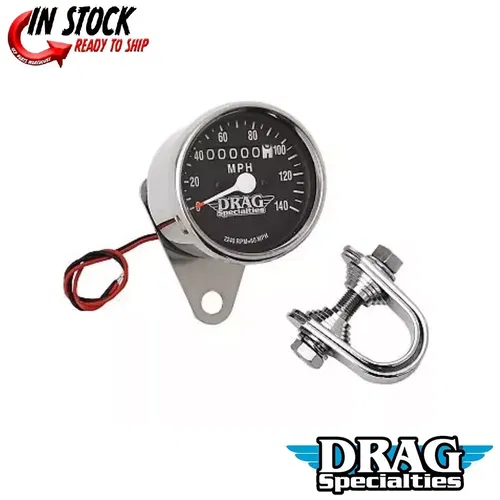 Drag Specialties DS-244132 2.4" Mini 2240:60 Mechanical Speedometer