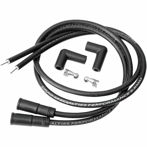 Drag Specialties Black 8.8mm Spark Plug Wire Set Universal Harley Twin Cam