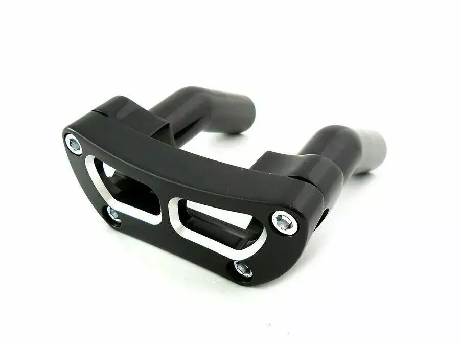 Cutout Design Riser Top Clamp Black for Harley Davidson by V-Twin