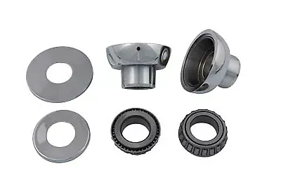 Chrome Smoothie Style Fork Neck Cup Kit for Harley Davidson by V-Twin