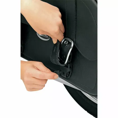 Saddlemen Black Highwayman Tattoo Saddlebags Medium Throw-Over Mount