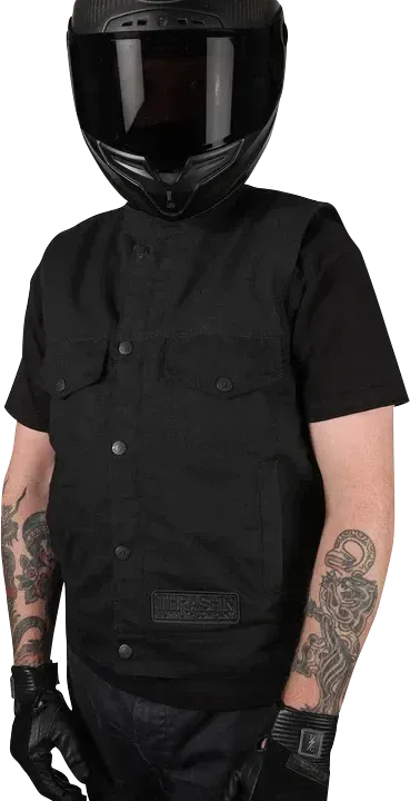 THRASHIN SUPPLY CO. Nightrider V2 Riding Vest - Black - Large Fits TMJ-12-10