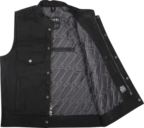 THRASHIN SUPPLY CO. Nightrider V2 Riding Vest - Black - Large Fits TMJ-12-10