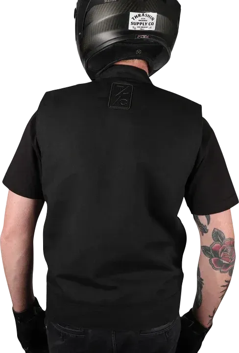 THRASHIN SUPPLY CO. Nightrider V2 Riding Vest - Black - Large Fits TMJ-12-10