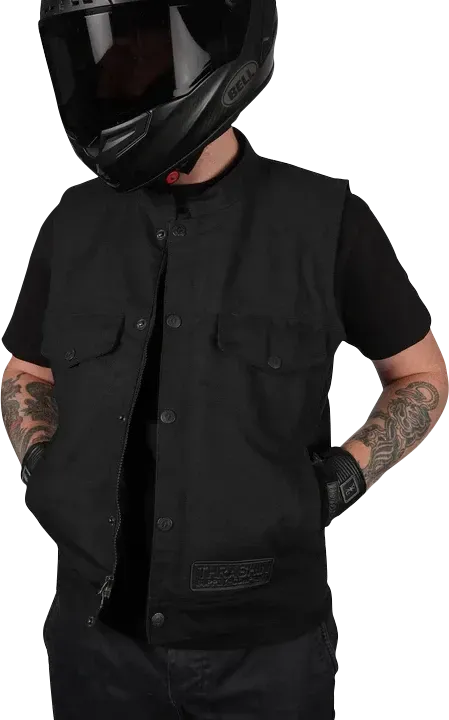 THRASHIN SUPPLY CO. Nightrider V2 Riding Vest - Black - Large Fits TMJ-12-10