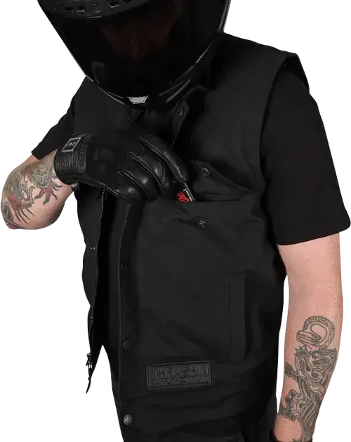 THRASHIN SUPPLY CO. Nightrider V2 Riding Vest - Black - Large Fits TMJ-12-10