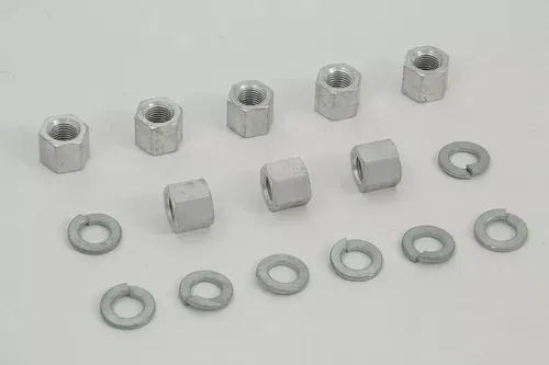 Cadmium Cylinder Base Nuts and Washers for Harley Davidson by V-Twin