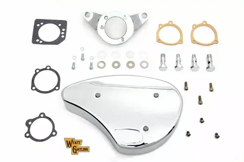 Chrome Wyatt Gatling Air Cleaner Assembly for Harley Davidson by V-Twin