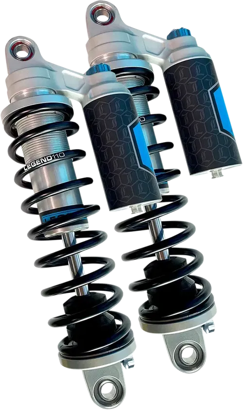 LEGEND SUSPENSION REVO ARC Piggyback Shocks - Fits Standard - Clear - 14" -