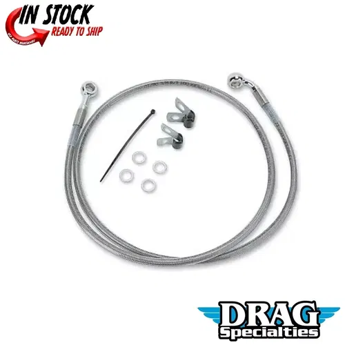 Drag Specialties 1741-2656Extended Length Stainless Steel Brake Line Kit