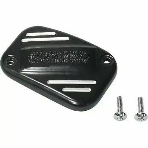 Black Front Master Cylinder Lid for Harley Softail 15-21 Drag Specialties