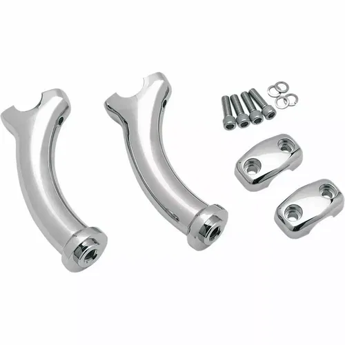 Drag Specialties Chrome Stock Repl Deuce-Style Handlebar Riser Kit 2000-17 FXSTD