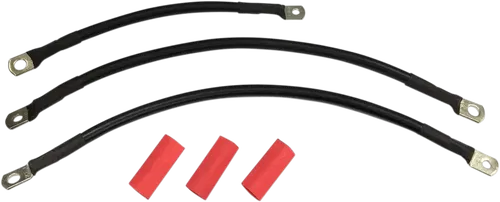 DRAG SPECIALTIES Black Battery Cable Set - Fits '94-'09 Dyna E25-0091B-T2