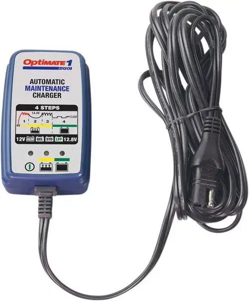 TecMate OptiMate 1 Duo 12V Lead-Acid or 12.8V Lithium Battery Charger TM409