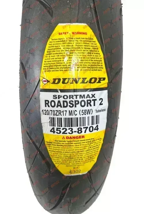 Dunlop Roadsport 2 120/70ZR17 190/50ZR17 Front Rear Motorcycle Tires Set