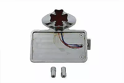 V-Twin Chrome Horizontal LED Tail Lamp Kit Iron Cross 33-0768