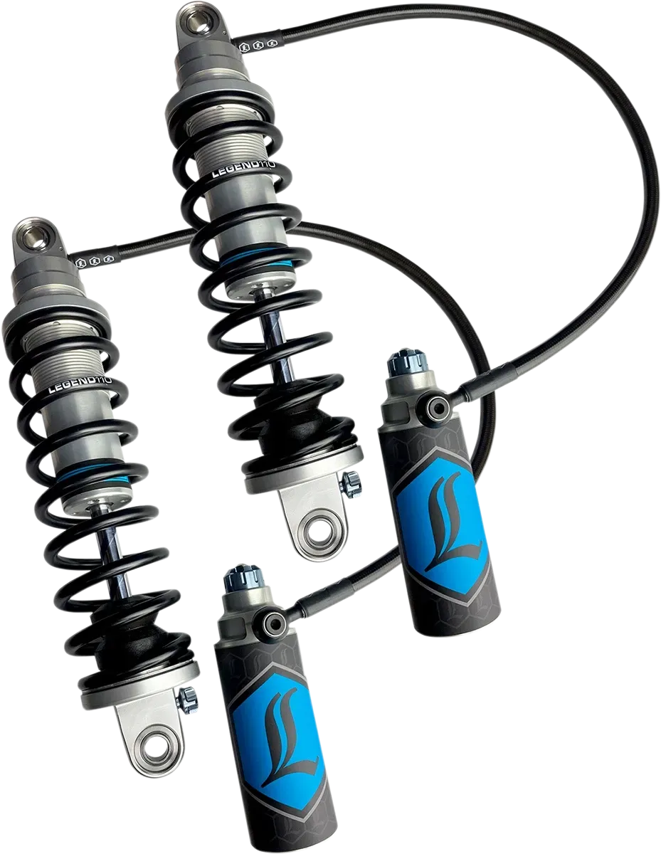 LEGEND SUSPENSION REVO ARC Remote Reservoir Shocks - Fits Standard - Clear - 13"