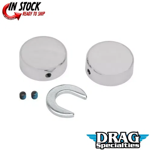 Chrome Swingarm Pivot Bolt Covers for 84-99 Harley FXST FLST Softail 1303-0025