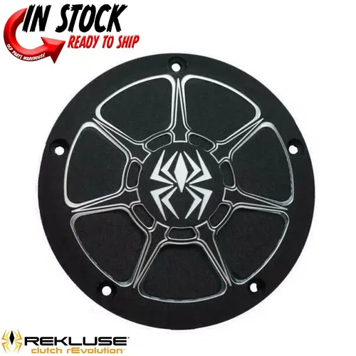 Rekluse Derby Cover Wrinkle Black #RMS-0515006 Harley Davidson