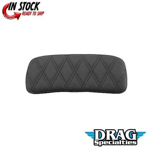 Drag Specialties Black Diamond Chopped Tour-Pak Backrest Pads for Harley